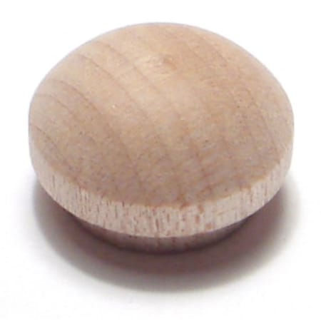 Midwest Fastener 3/8" Birch Wood Round Head Screw Hole Buttons 40PK 66827